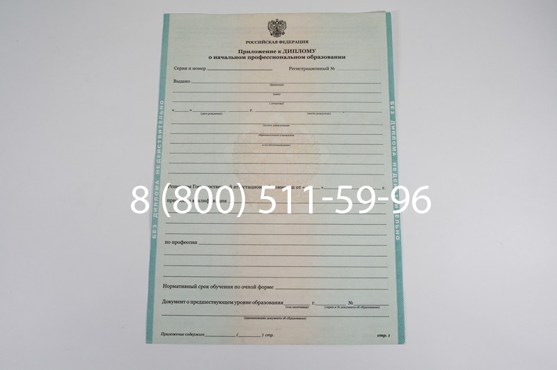 Диплом ПТУ 2014-2024 года в Обнинске